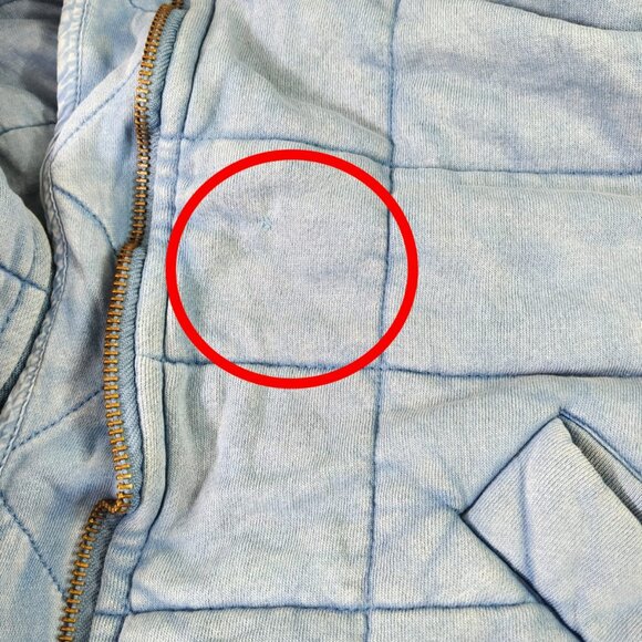 Free People Dolman Quilted Knit Jacket Top Oversized Zip-Up Slouchy L NWD 284212 - Picture 6 of 8